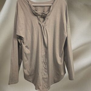 Women's Tan Long Sleeve Top